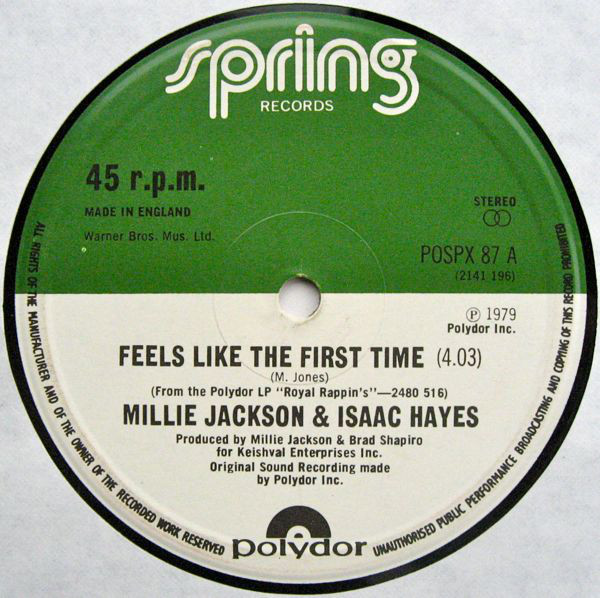 MILLIE JACKSON + ISAAC HAYES - FEELS LIKE THE FIRST TIME